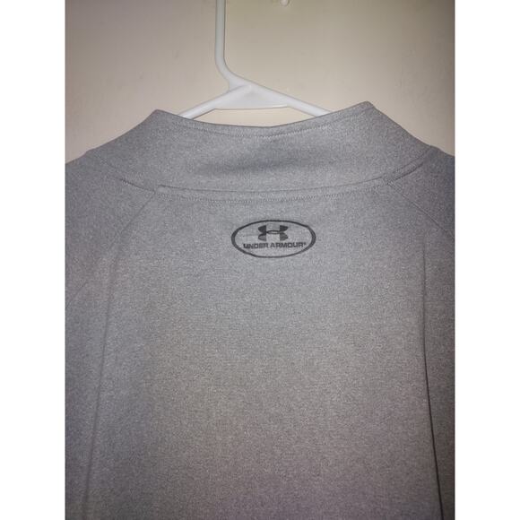 Under Armour Men's Shirt 2XL 1/4 Zip Pullover Long Sleeve HeatGear Tech Gray - Picture 4 of 5